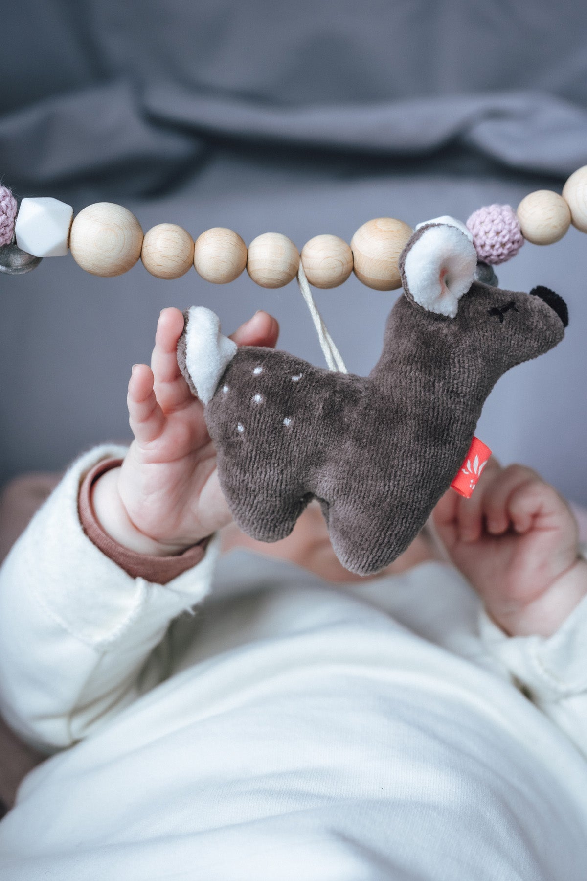 Lot de 3 Chaînes de poussette cerf faon