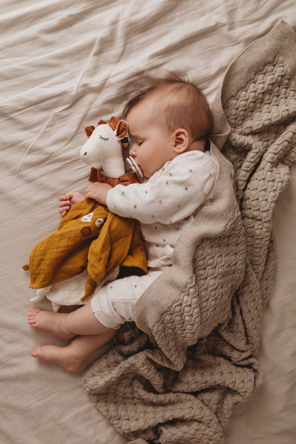 Lot de 3 Serviettes poupée girafe