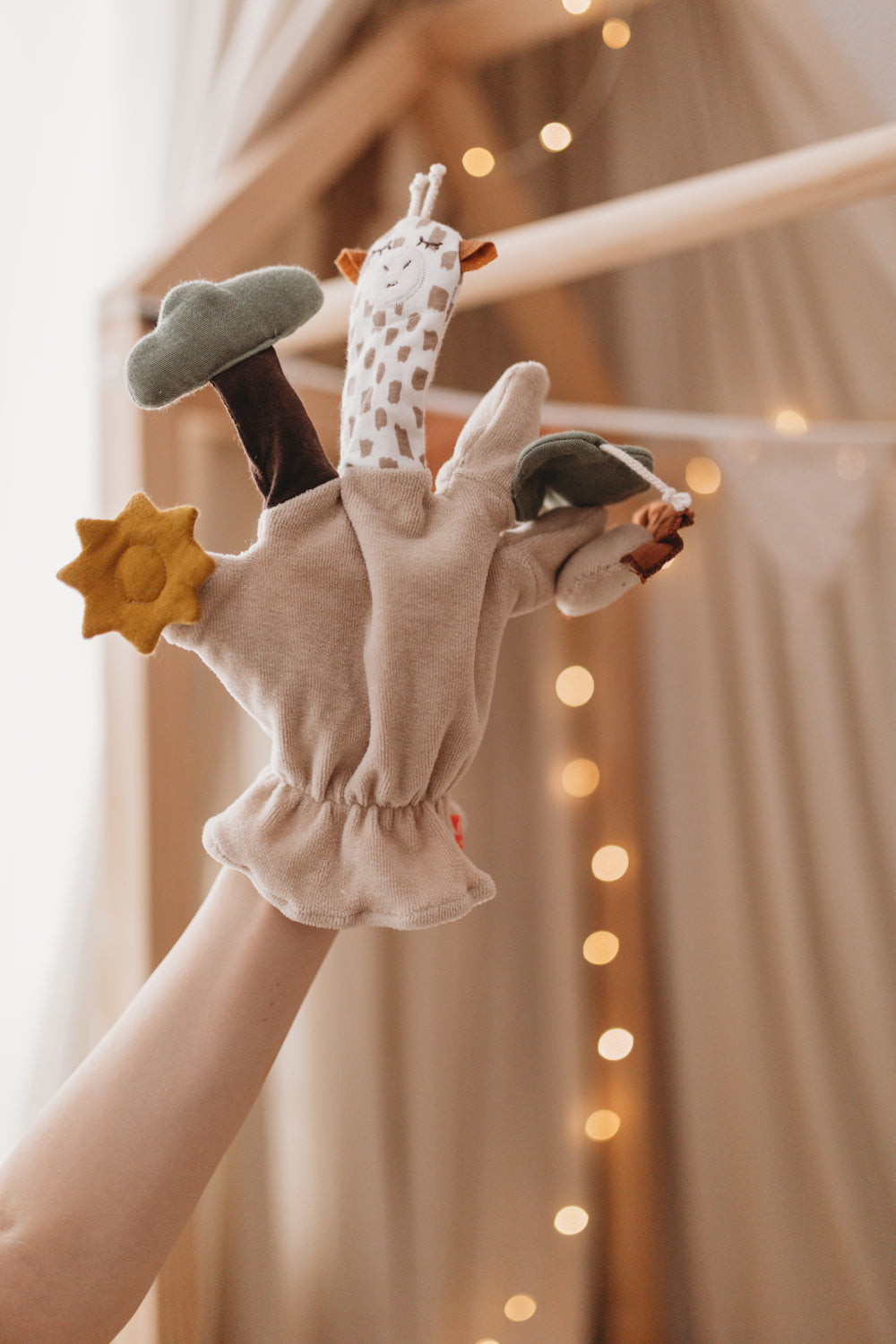 Lot de 3 Gants d'activité Girafe