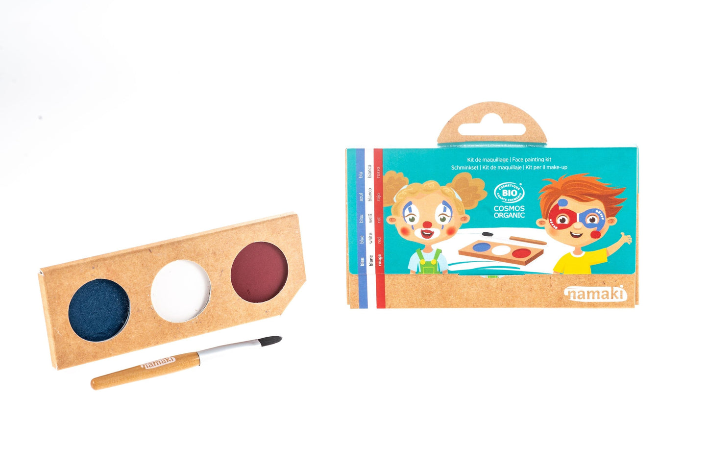 Kit de maquillage 3 couleurs Clown & Arlequin