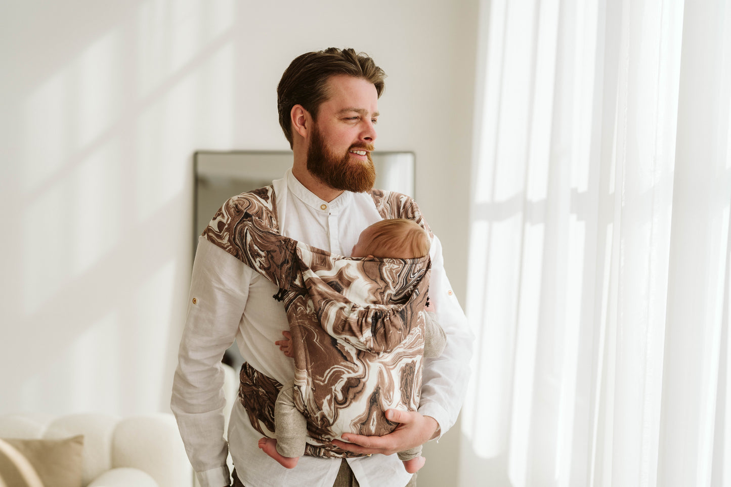 Porte bébé Mei Tai marbré | Marron