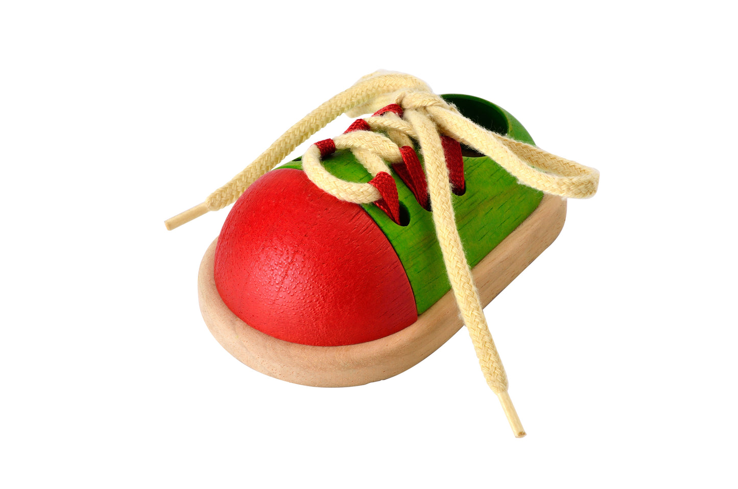 Chaussure à lacer en bois