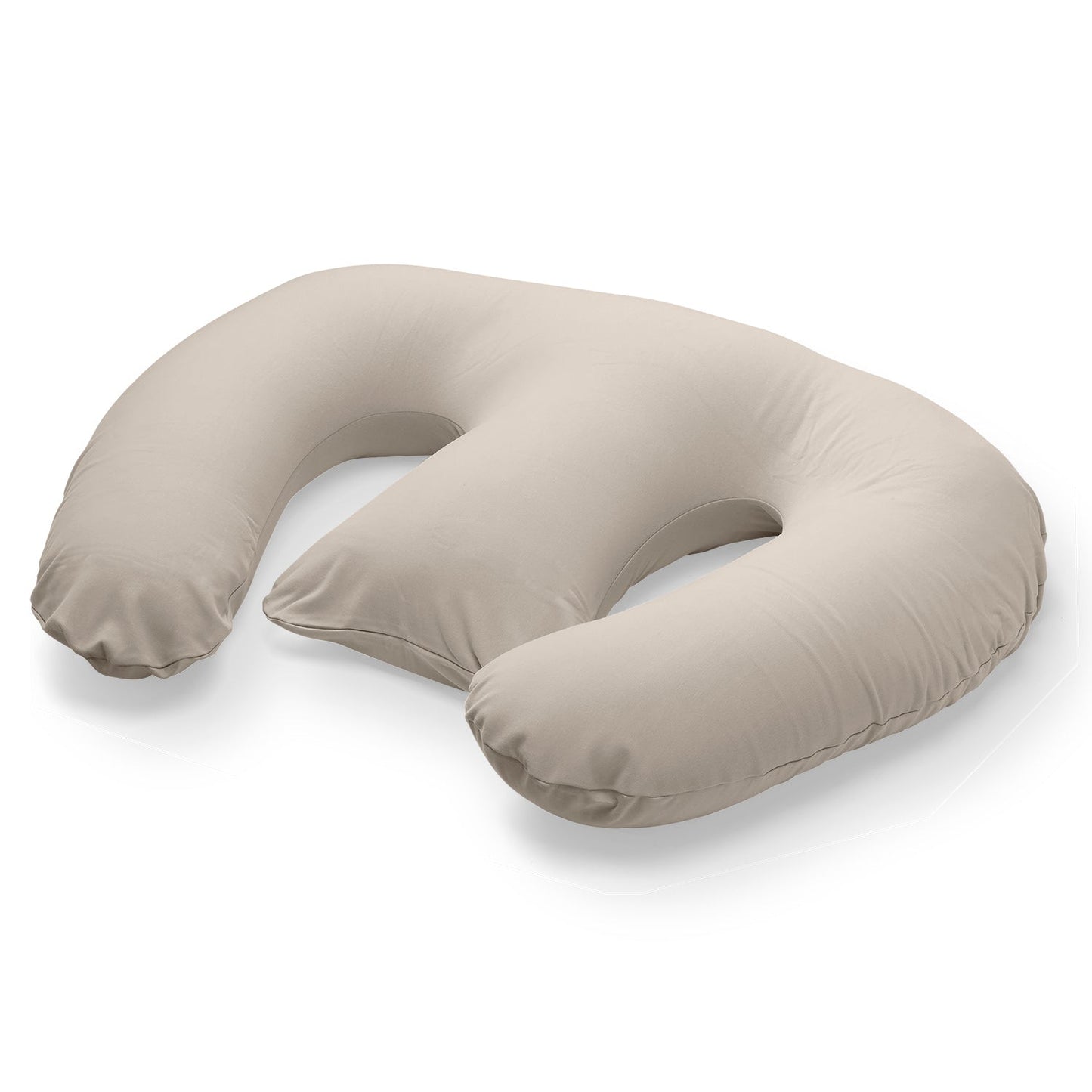 Coussin d’allaitement double en molleton doux | Gris clair