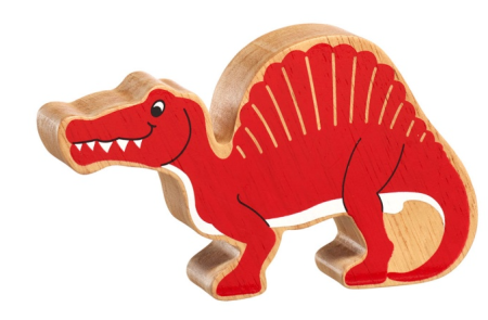 Spinosaurus bois naturel peint