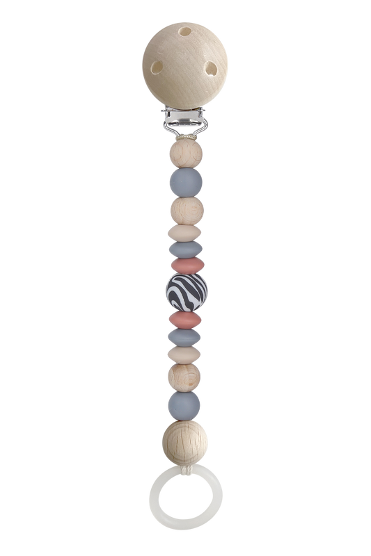 Lot de 3 Chaînes tétine gris foncé/rouille