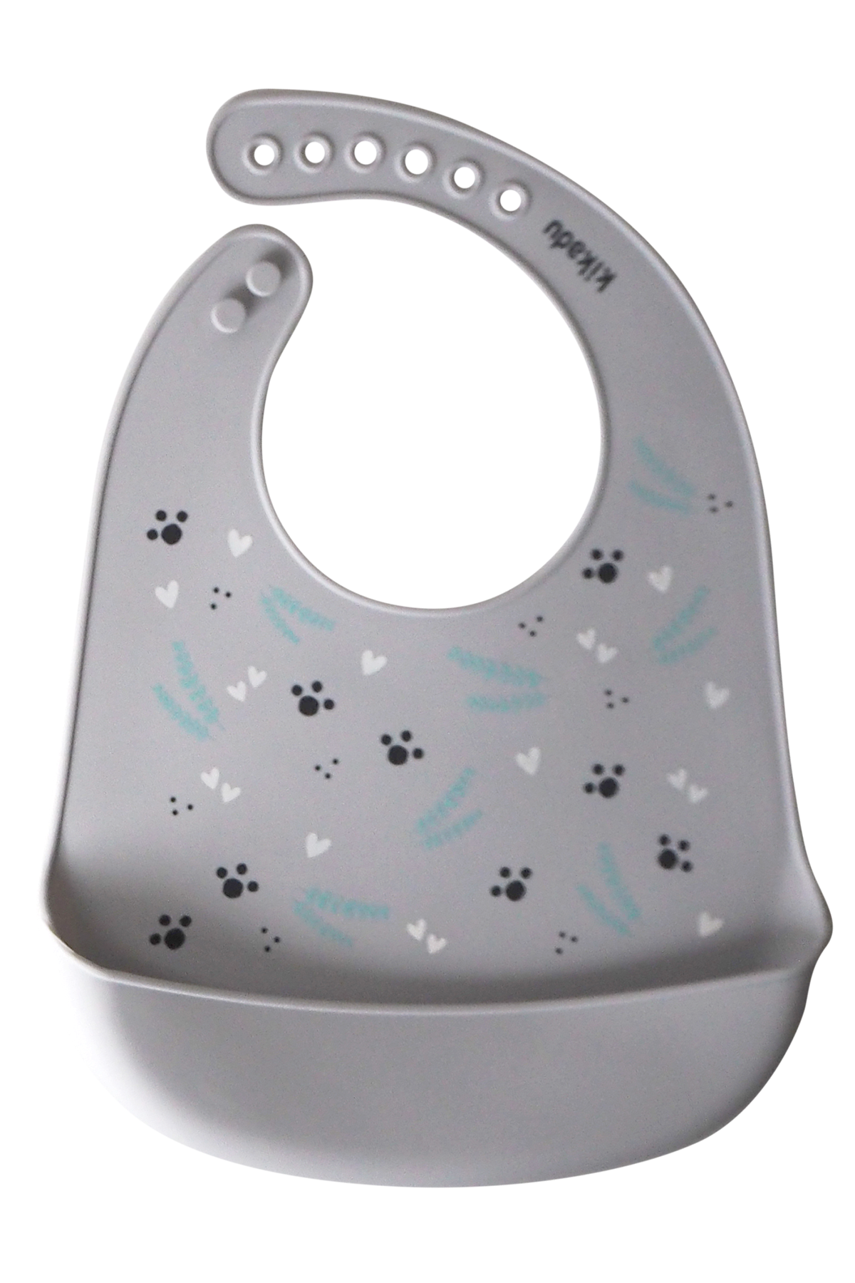 Bavoir Silicone Panda Gris Argenté