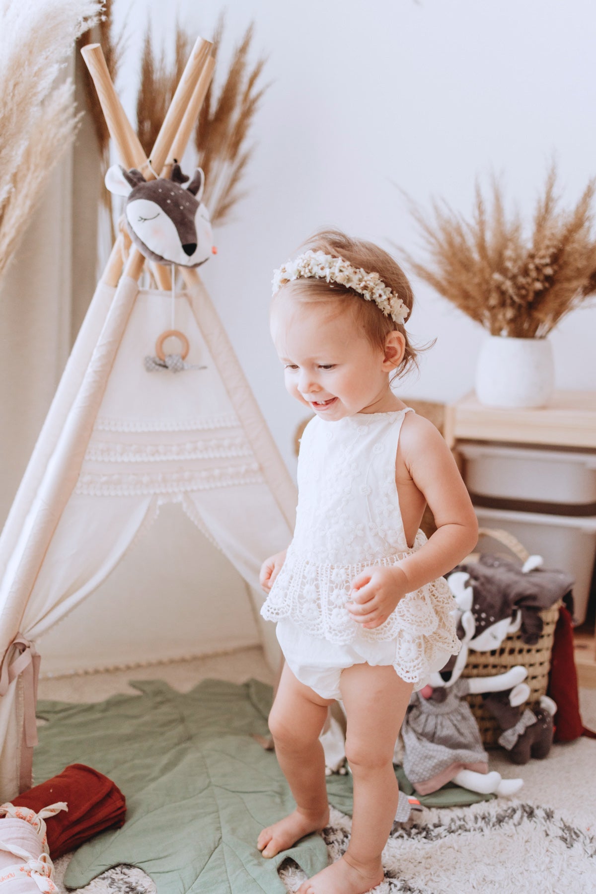 Lot de 3 Boîtes à musique cerf faon