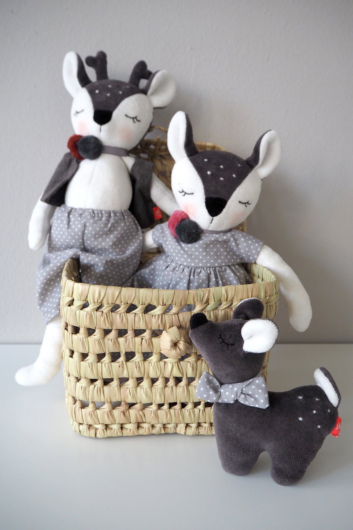 Lot de 3 Mini jouets à saisir faon (8x)