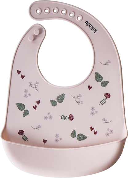 Lot de 3 Bavoirs silicole Lapin Rose