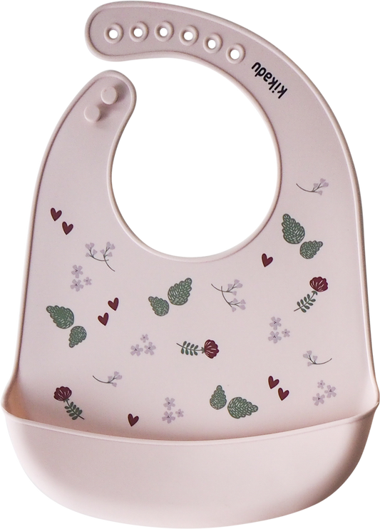 Lot de 3 Bavoirs silicole Lapin Rose