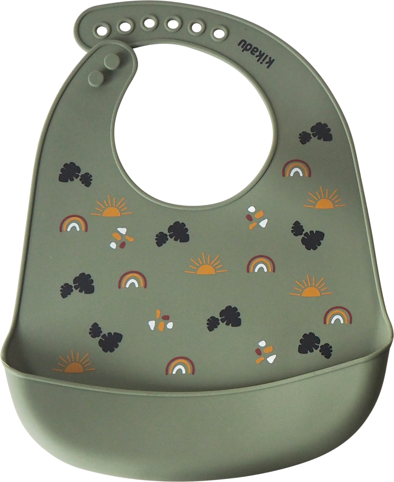 Lot de 3 Bavoirs silicone Lion Olive