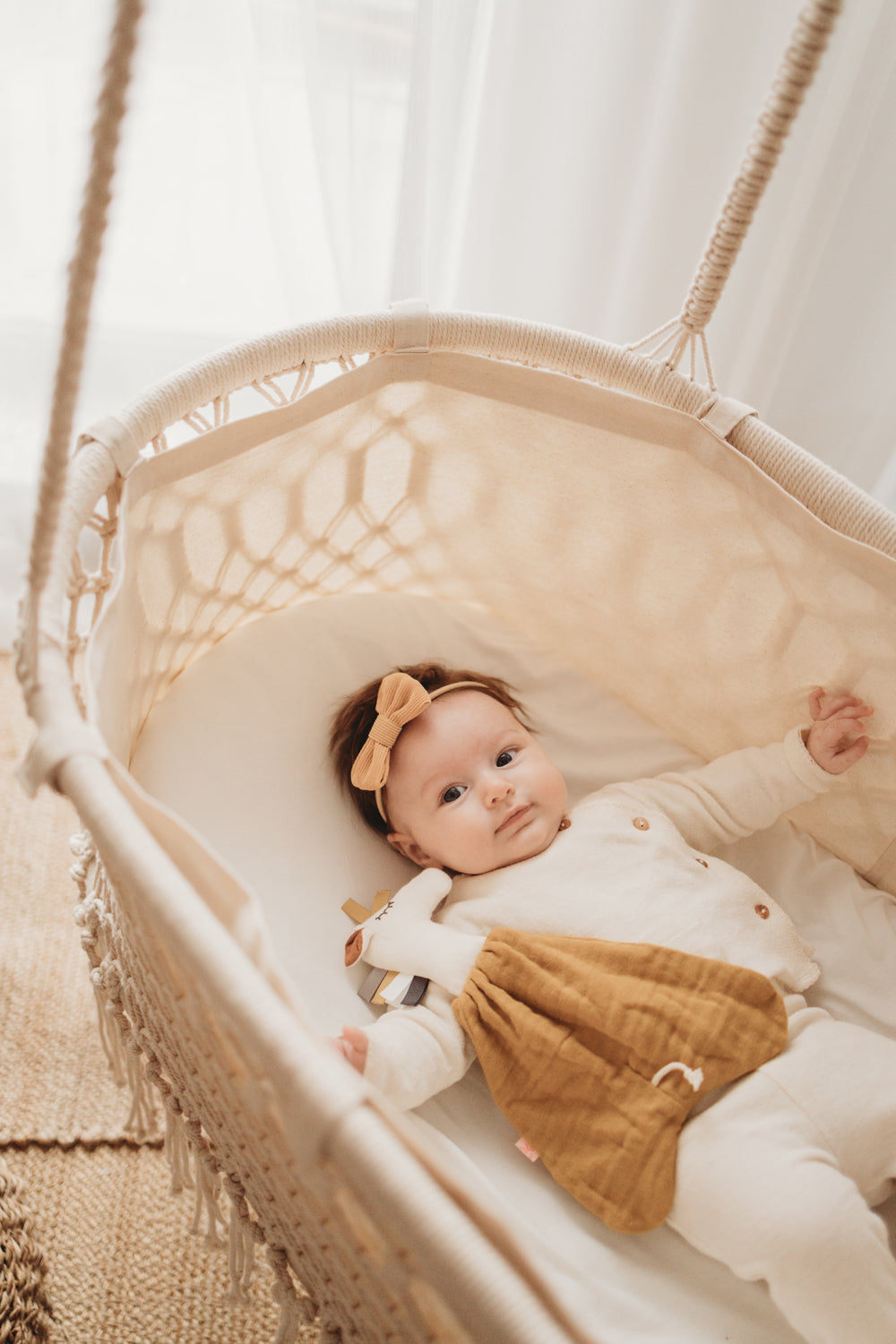 Lot de 3 Serviettes Simple Poupée Girafe Moutarde