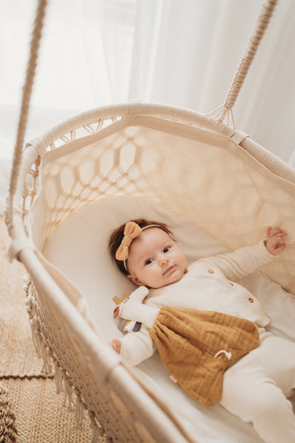 Lot de 3 Serviettes Simple Poupée Girafe Moutarde