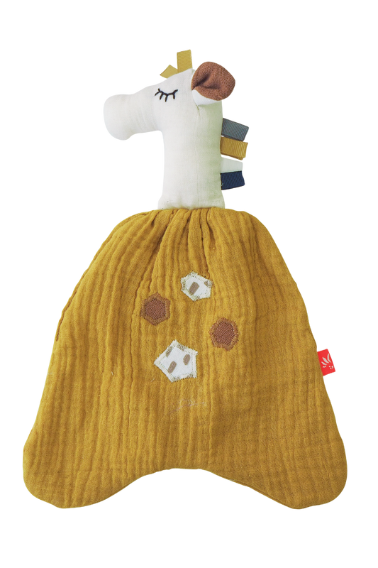 Lot de 3 Serviettes Simple Poupée Girafe Moutarde