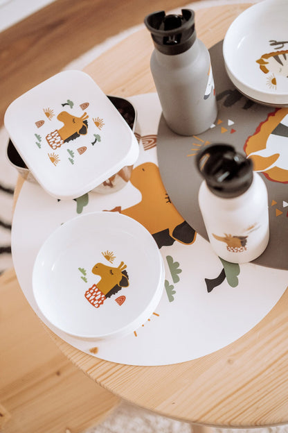 Lot de 3 Sets de Table en Silicone Girafe Nature