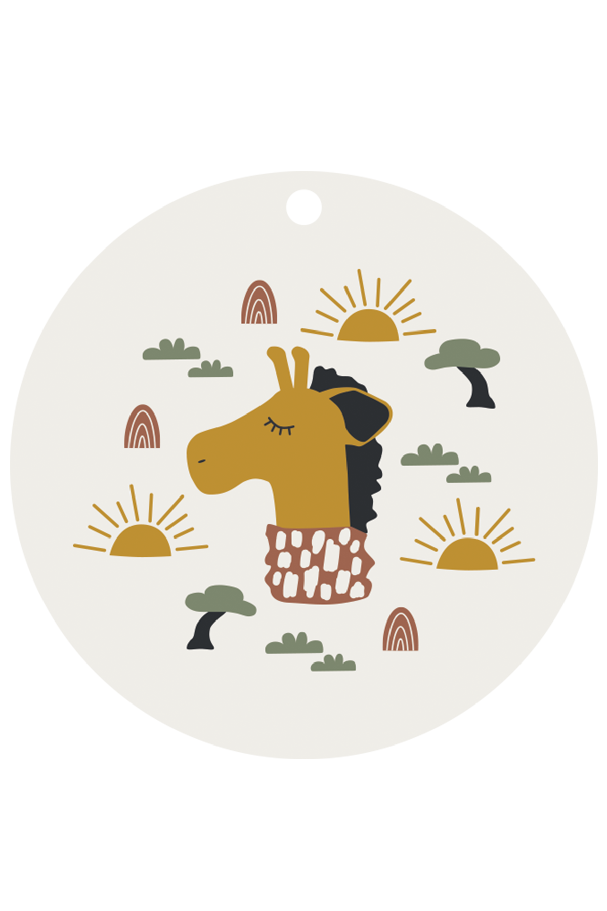 Lot de 3 Sets de Table en Silicone Girafe Nature