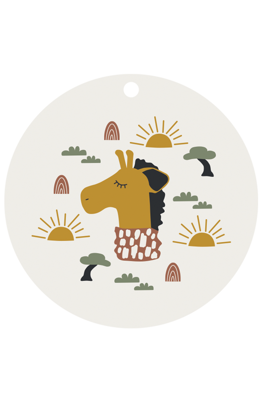 Lot de 3 Sets de Table en Silicone Girafe Nature