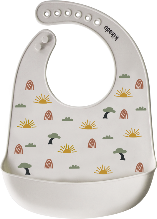 Lot de 3 Bavoirs silicone Giraffe Nature