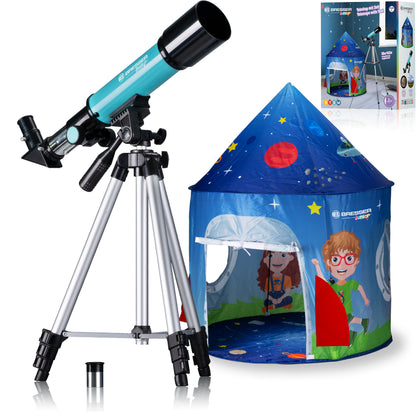 Télescope à Lentille 50/360 avec tente bleu