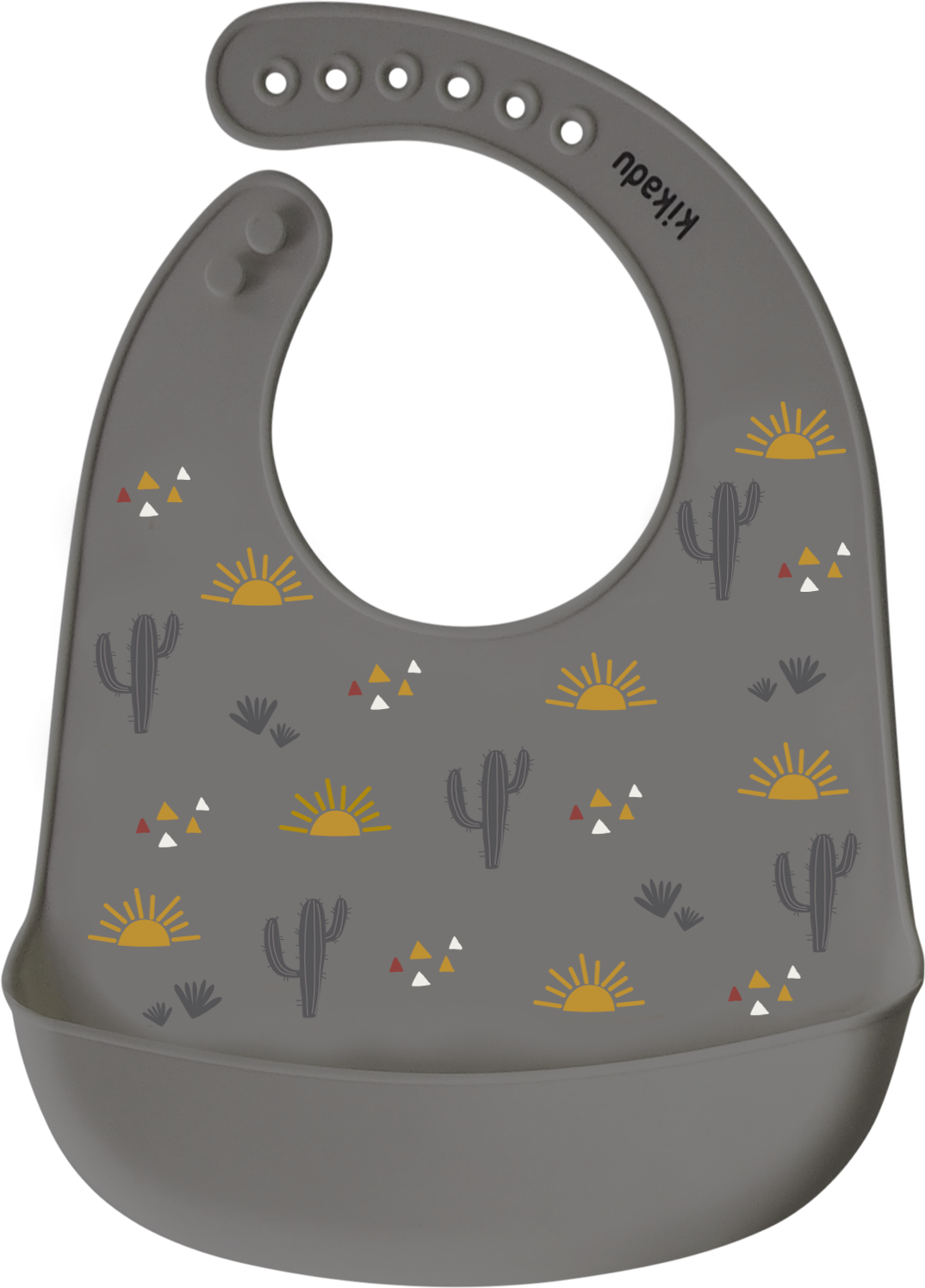 Lot de 3 Bavoirs silicone Zèbre Gris