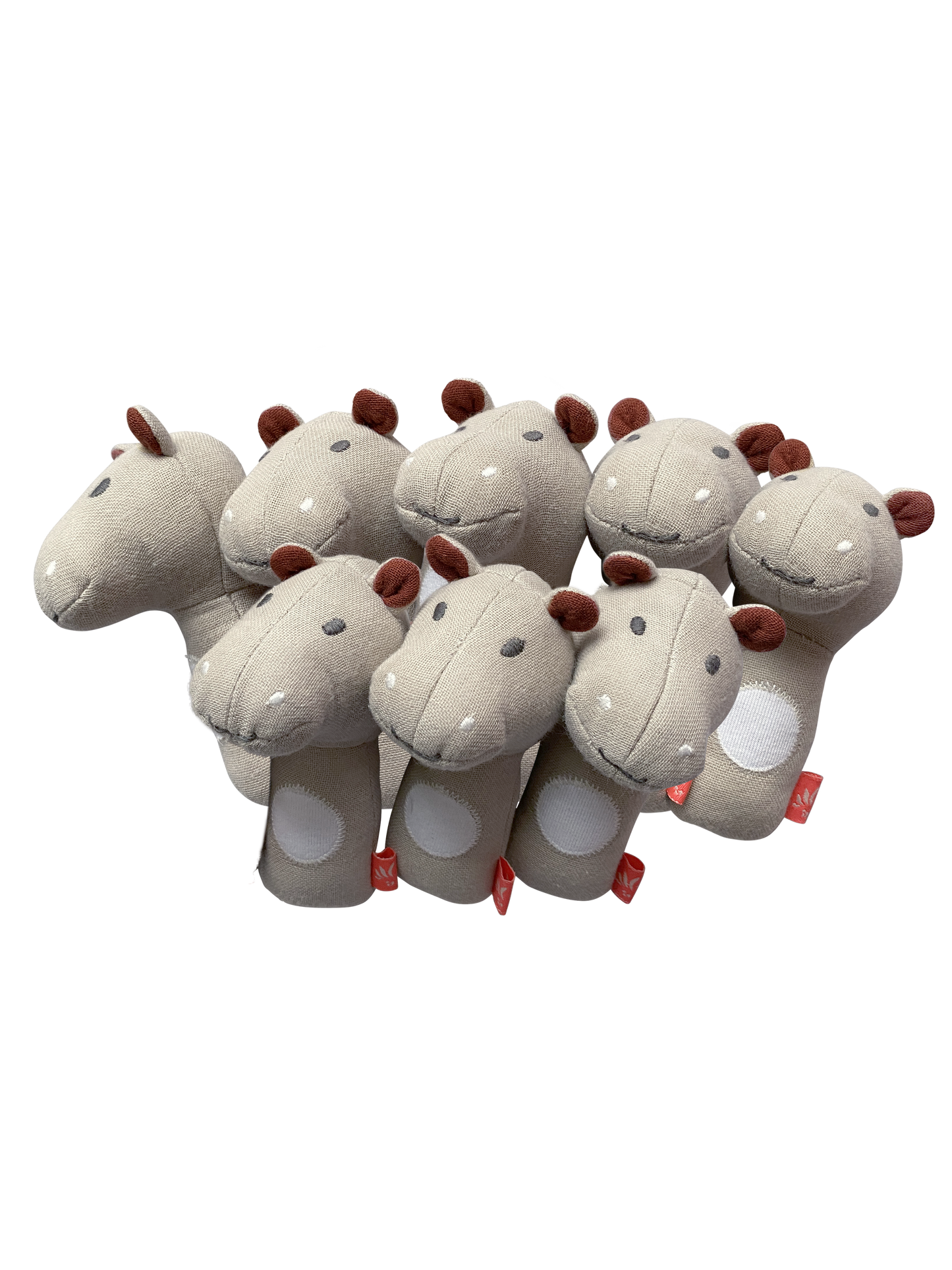 Lot de 8 Mini Jouets de saisie Hippo