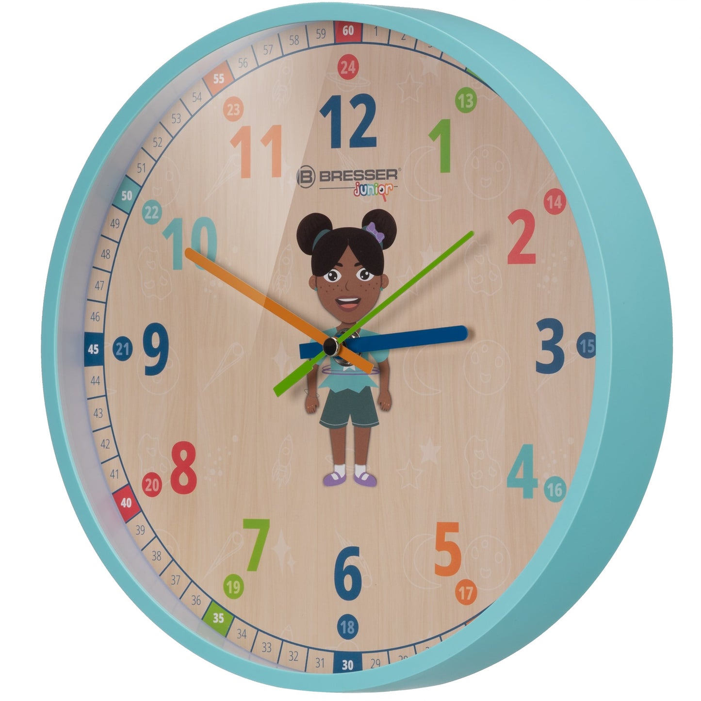 Horloge murale pour enfants orange