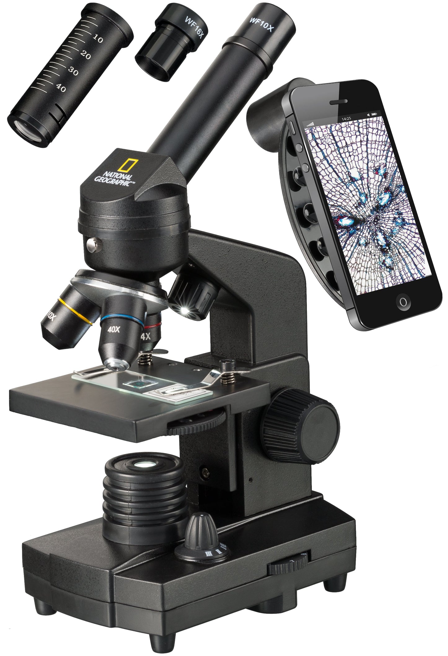 Microscope avec Support pour Smartphone 40x-1280x