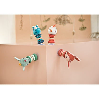 Lot de 3 Hochets swing a ventouse Stella