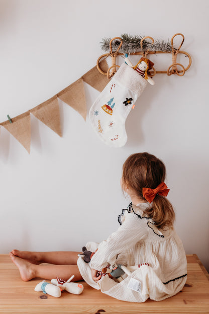 Lot de 3 Boules à neige Botte de Pere Noel 2025