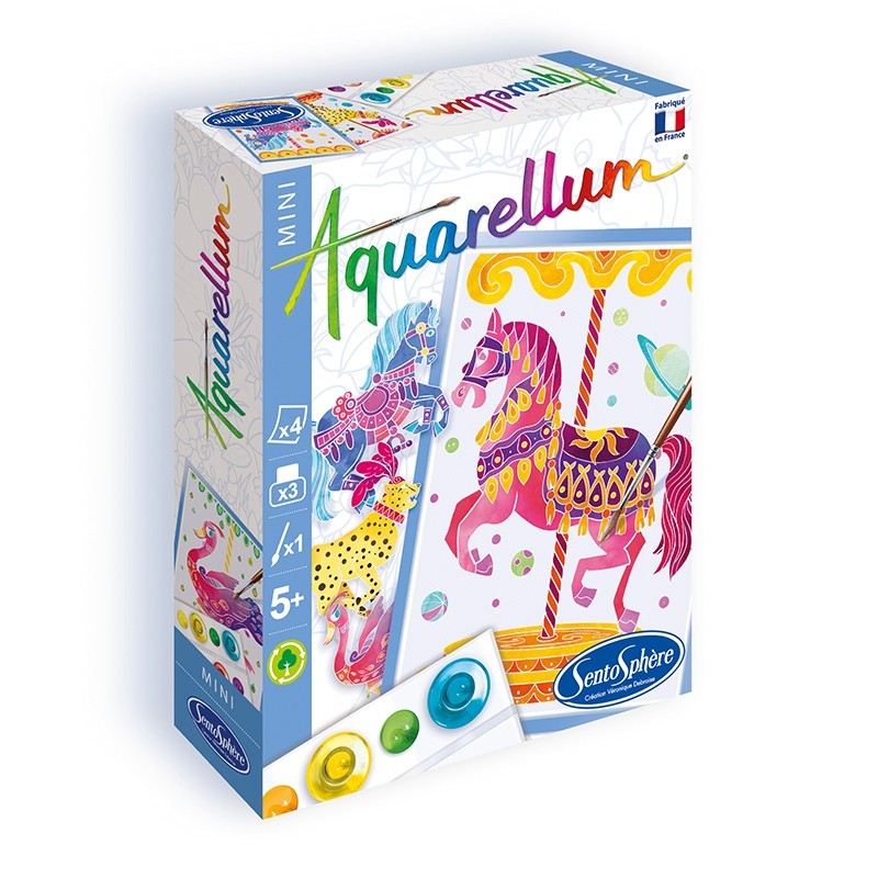 Mini Aquarellum - Chevaux Manège