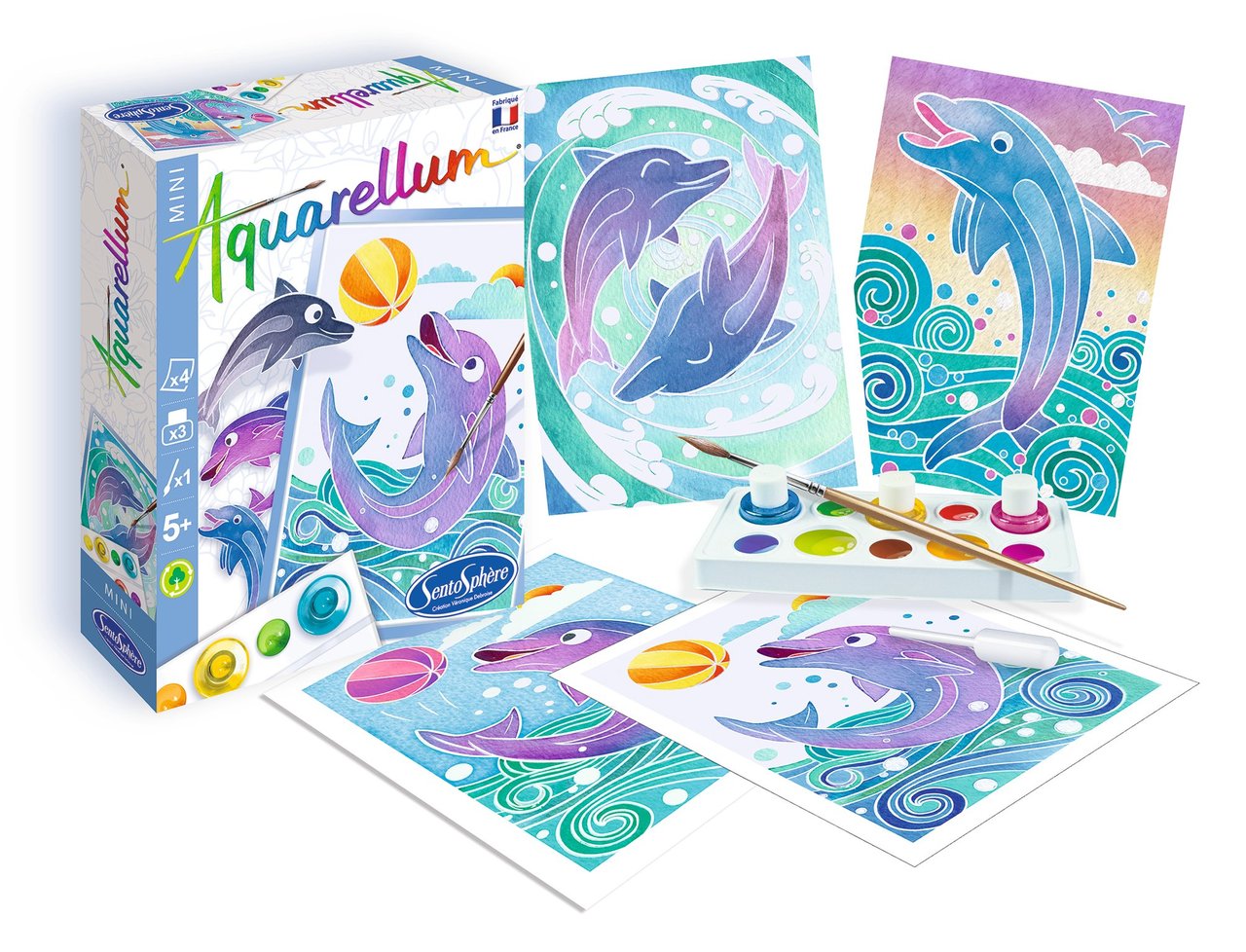 Mini Aquarellum - Dauphins