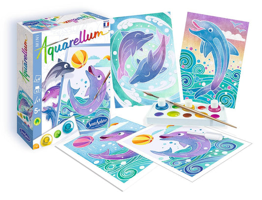 Mini Aquarellum - Dauphins