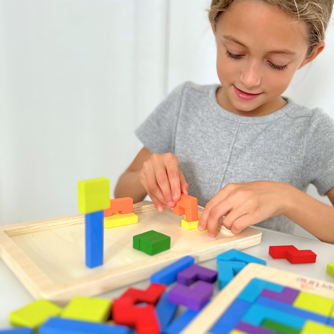 Lot de 3 x 2 puzzles en bois avec pièces de rechange incluses