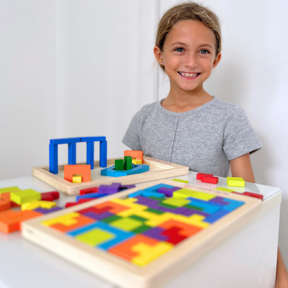 Puzzle : en bois   Lot de 2 puzzles avec pièces de rechange incluses