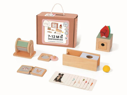 Coffret de jouets Montessori pour bébé 7-12 mois - coffret éducatif