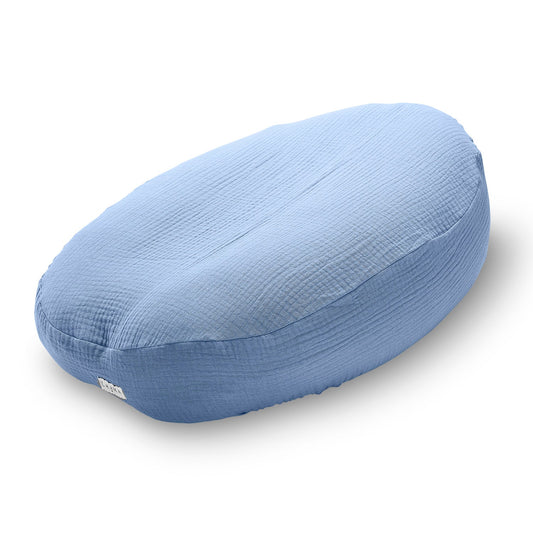Housse Relax pour coussin d’allaitement en mousseline | Bleu clair