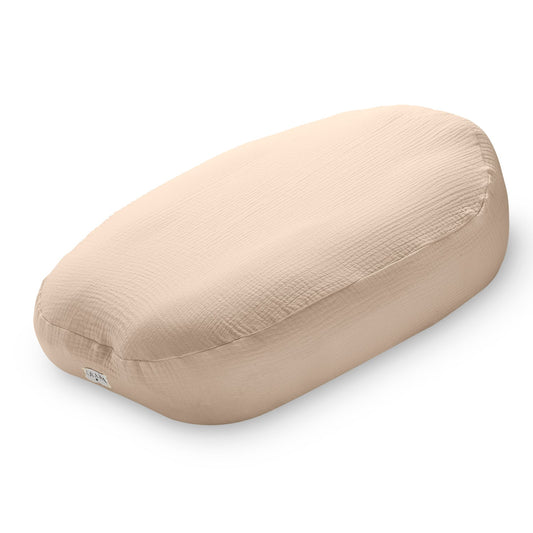 Housse Relax pour coussin d’allaitement en mousseline | Champagne