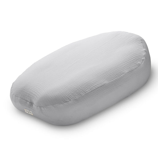 Housse Relax pour coussin d’allaitement en mousseline | Gris clair