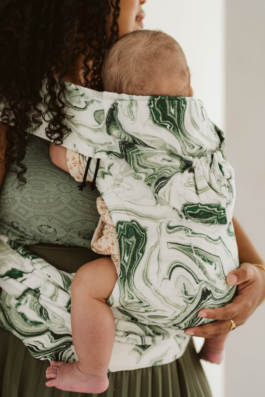 Porte bébé Mei Tai marbré | Vert