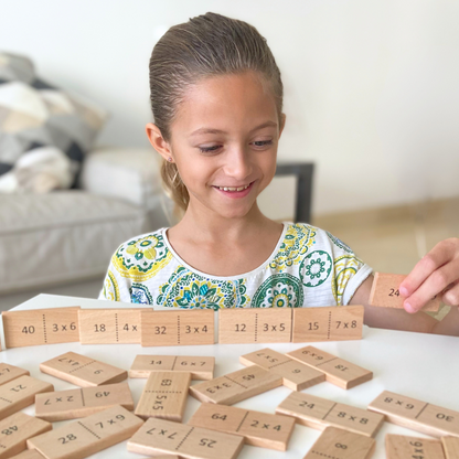 Domino mathématique en bois