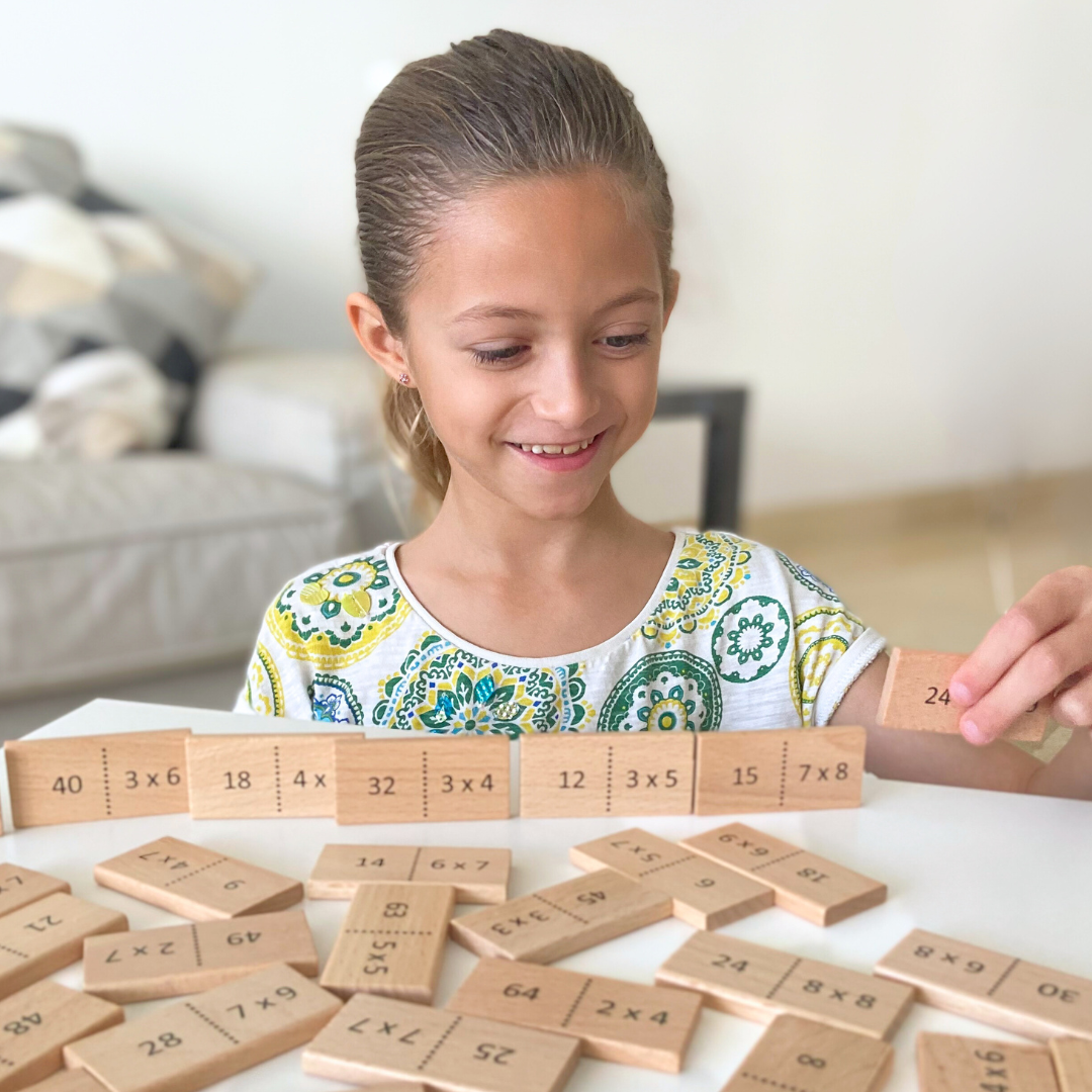 Lot de 3 Dominos mathématique en bois
