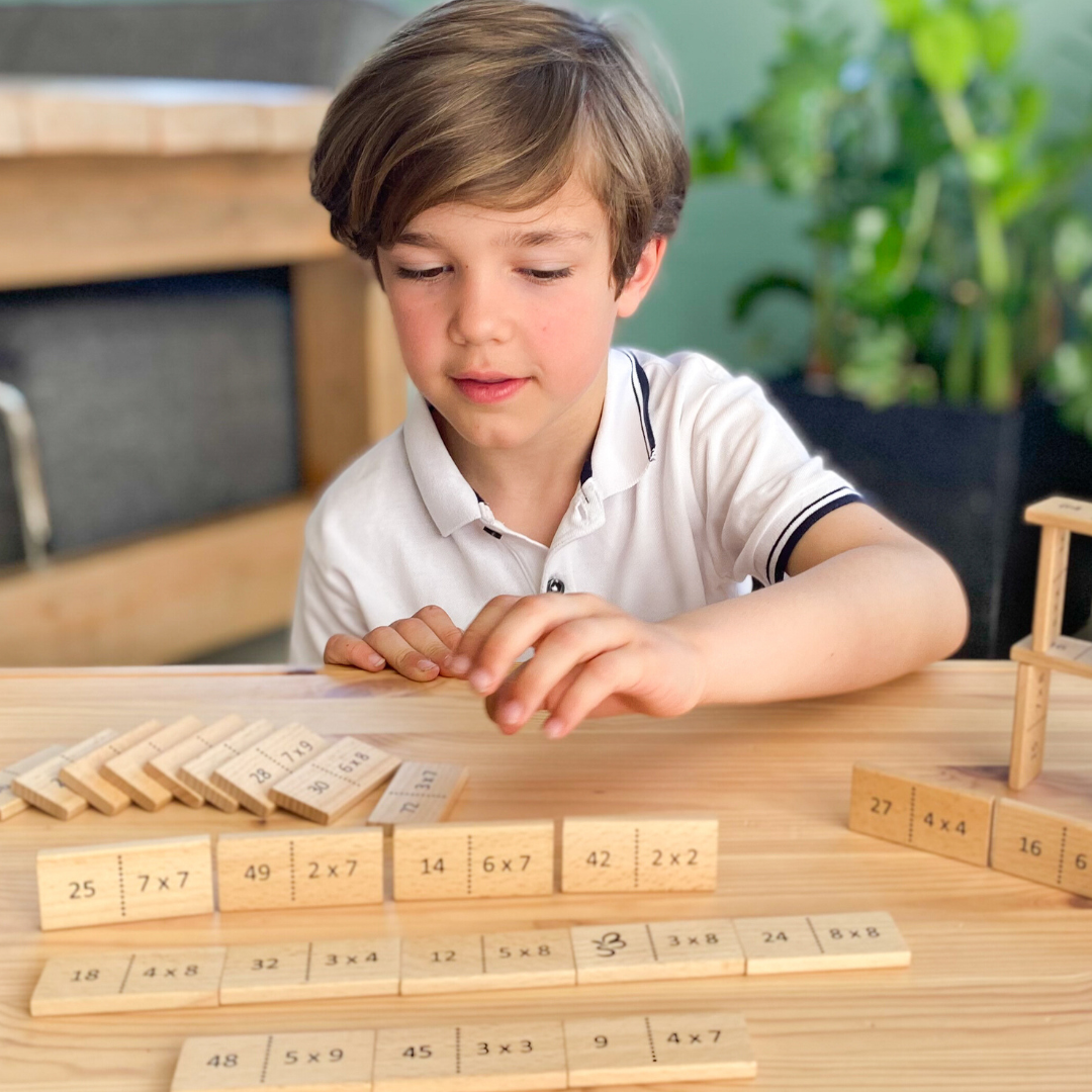 Lot de 3 Dominos mathématique en bois