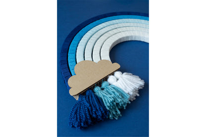 DIY arc en ciel mono bleu