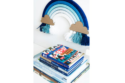 DIY arc en ciel mono bleu