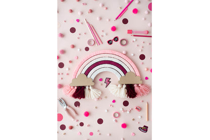 DIY arc en ciel mono rose