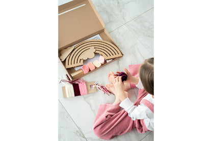 DIY arc en ciel mono rose