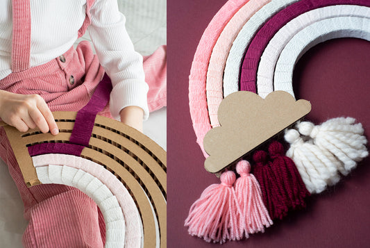 DIY arc en ciel mono rose