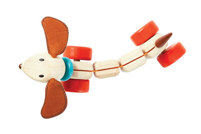 Chiot Heureux en bois