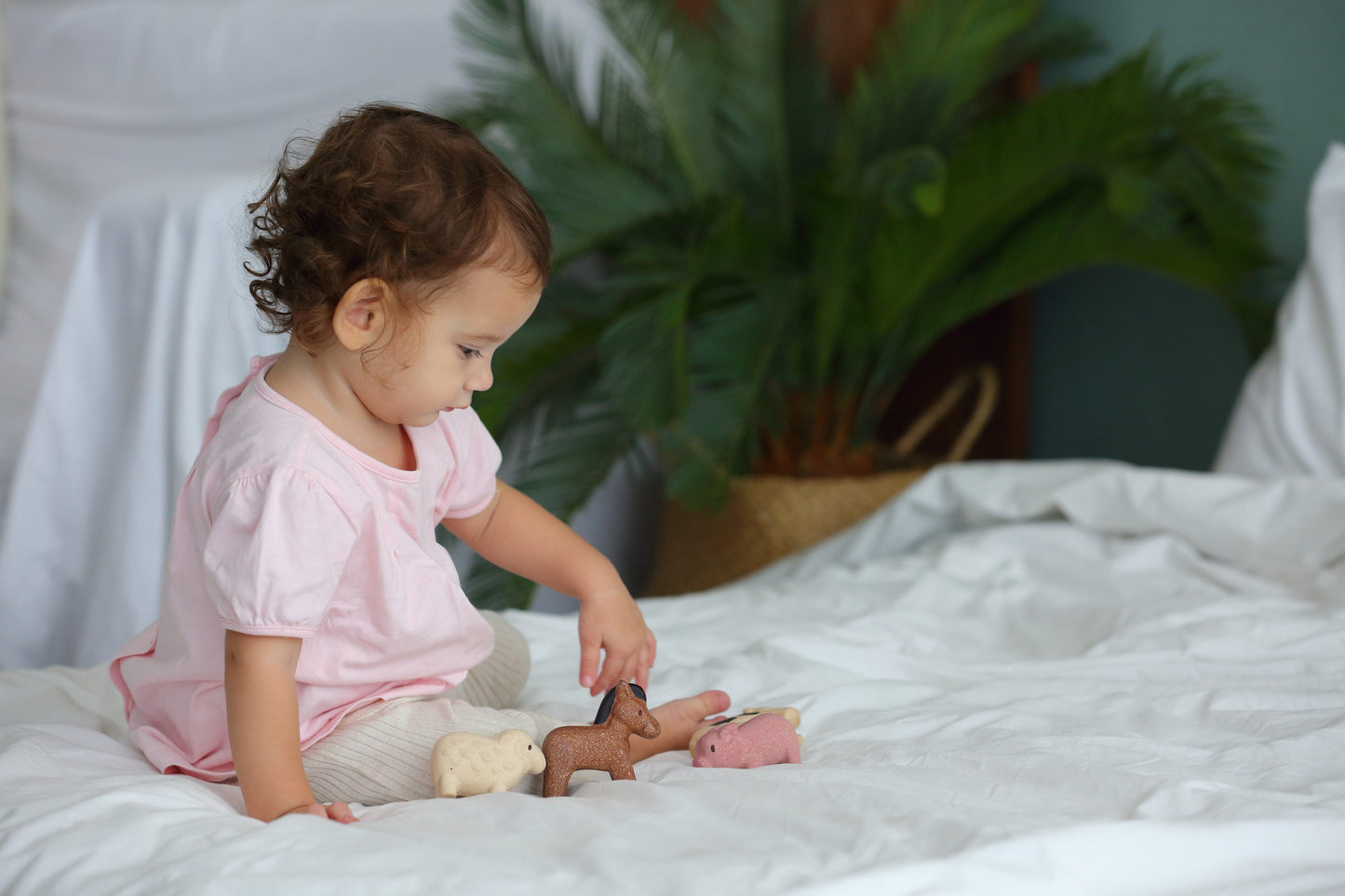 Animaux de la ferme en bois