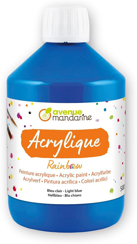 Peinture acrylique Rainbow 500mL Bleu Clair